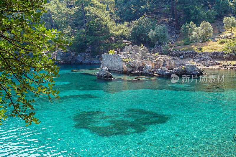 克利奥帕特拉巴斯湾Göcek, Fethiye，土耳其。